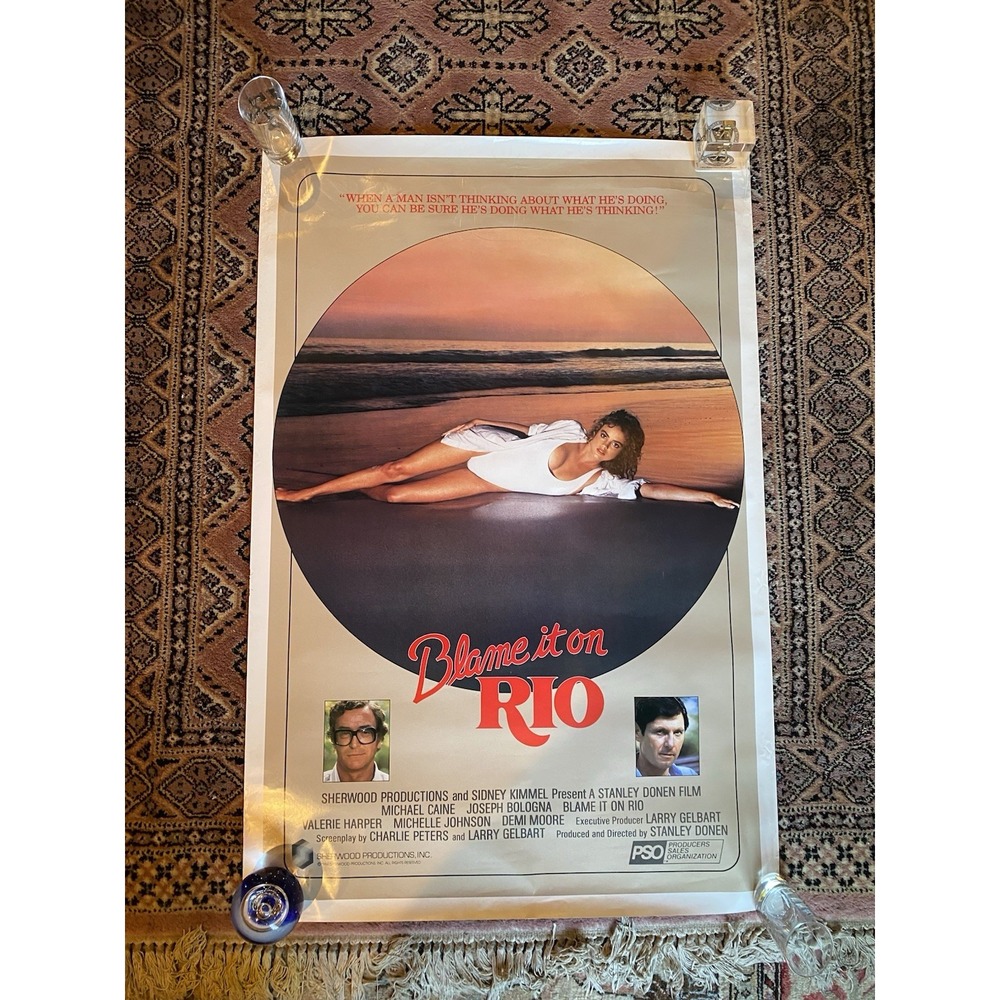 Blame It on Rio Michael Caine Michelle Johnson 1984 Danish Movie Theater Release
